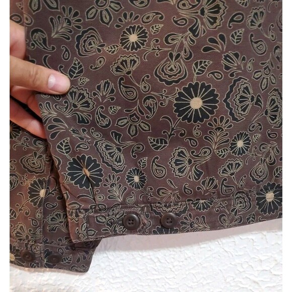 NWT DICKIES Ellis Floral Print Duck Brown Canvas Cropped Jacket Sz 2XL - Picture 10 of 16